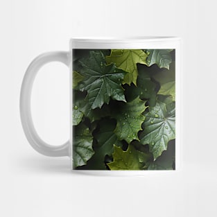 Green Leaves Pattern 21 Mug